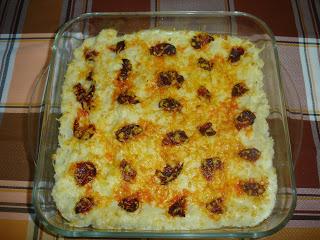 Coliflor con bechamel y chorizo