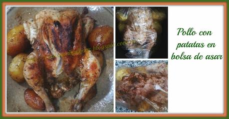 Pollo con patatas en bolsa de asar