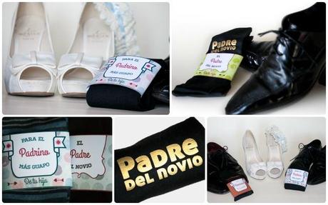 Calcetines de boda personalizados para los padres