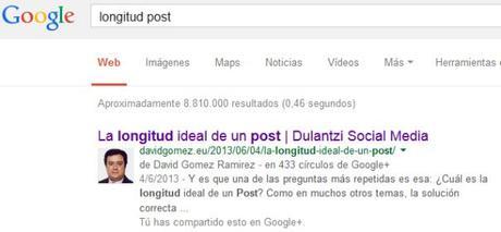 Cómo autentificar la autoría de tus artículos ante Google visibilidad autoria en google