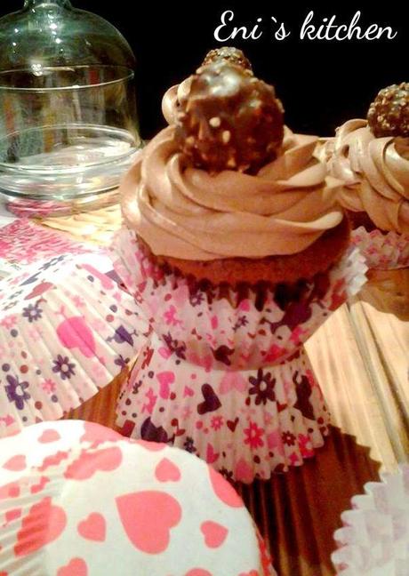 Cupcake ferrero con crema de nutella de merengue suizo!