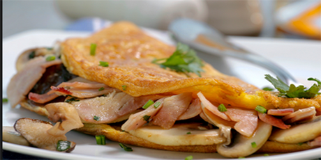 Omelette de ChampiÃ±ones y Jamon