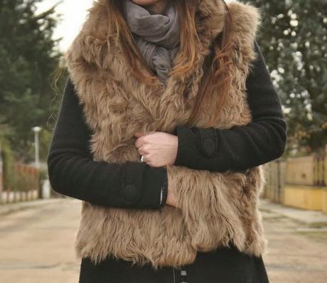 Fur vest.