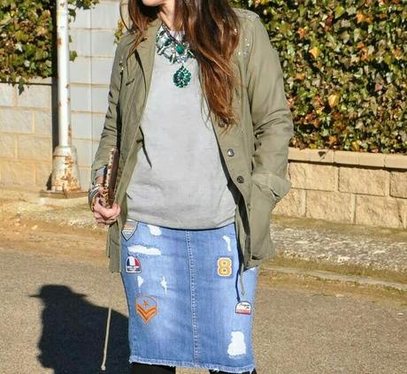 Patched jeans