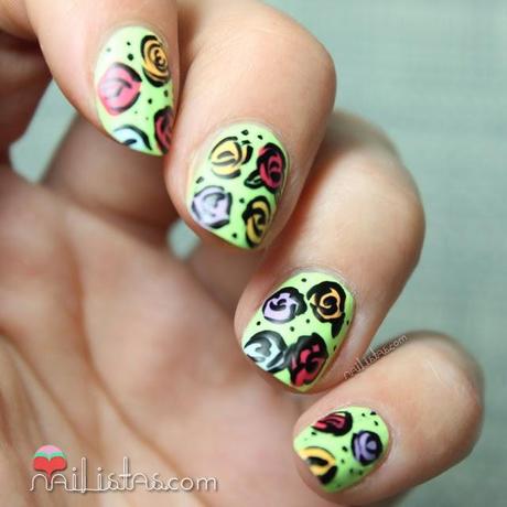 Uñas decoradas con flores primavera - verano 2014