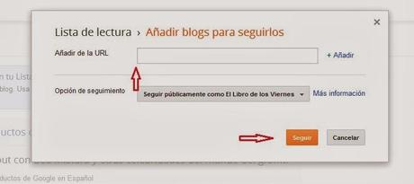 Cómo seguir blogs. Solución al problema de Blogger