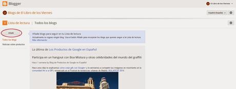 Cómo seguir blogs. Solución al problema de Blogger