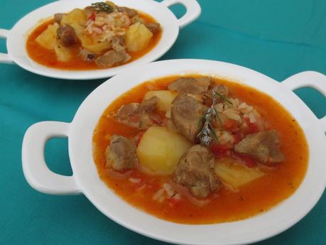 Caldereta de cordero con patatas olla GM