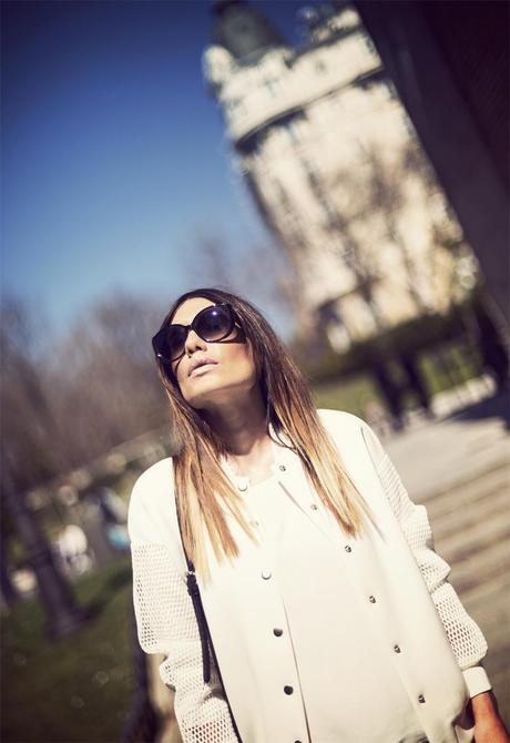 street style barbara crespo white bomber cyprea zara fashion blogger outfit blog de moda