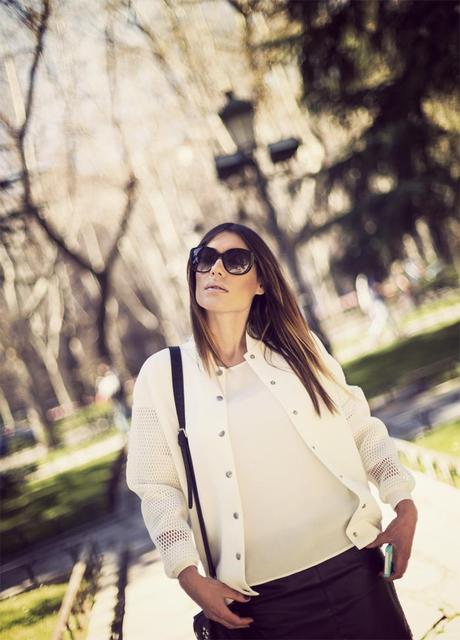 street style barbara crespo white bomber cyprea zara fashion blogger outfit blog de moda