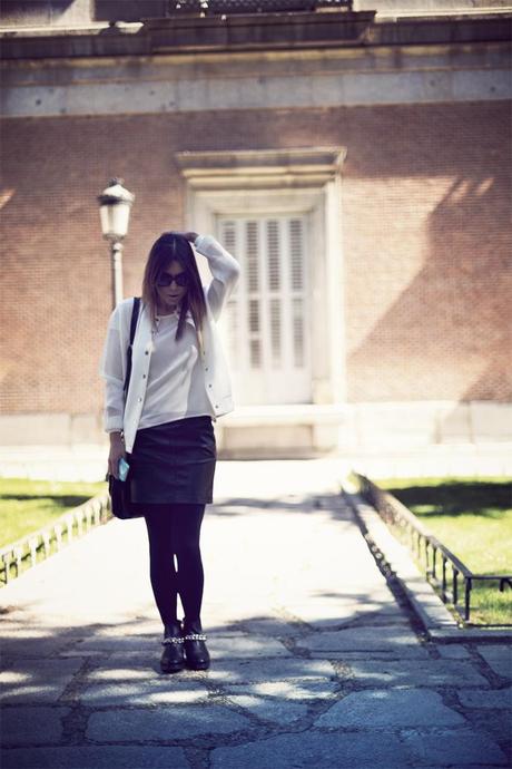 street style barbara crespo white bomber cyprea zara fashion blogger outfit blog de moda