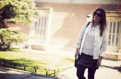 street style barbara crespo white bomber cyprea zara fashion blogger outfit blog de moda