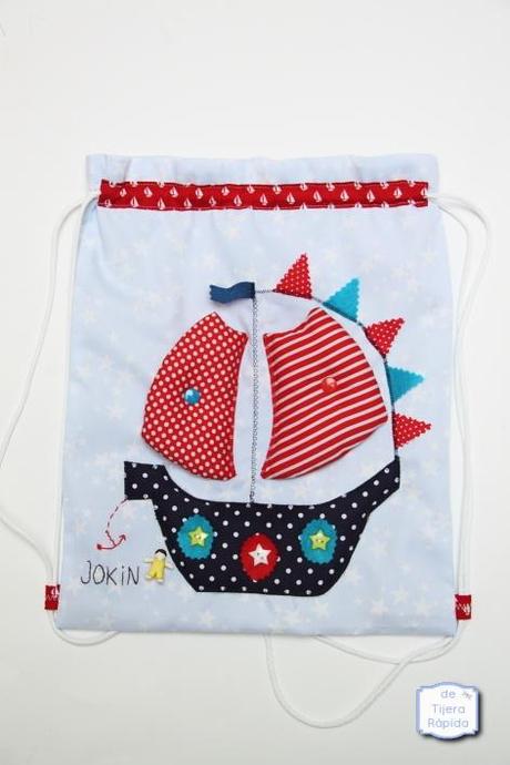 Mochila para guarderia barco pirata