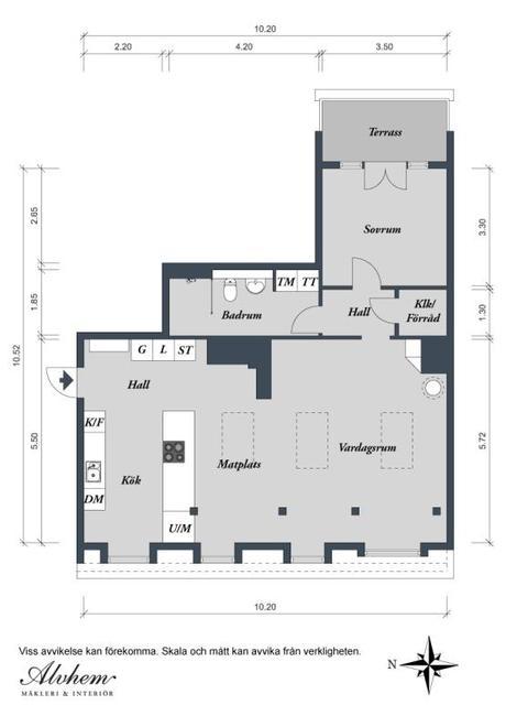 lavandería en el cuarto de baño lavadora secadora en el cuarto de baño estilo nórdico escandinavo sueco espacios diáfanos loft decoración decoración nórdica escandinava decoración lofts aticos decoración en gris y madera blog decoración diseño interiores Ático loft sueco 