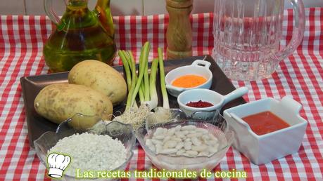 Receta de arroz con habichuelas y ajos tiernos
