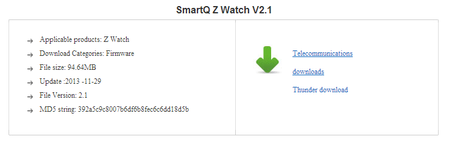Downloading The SmartQ Zwatch file