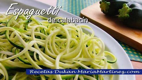 Recetas Dukan con Calabacín:  espaguetis de calabacín