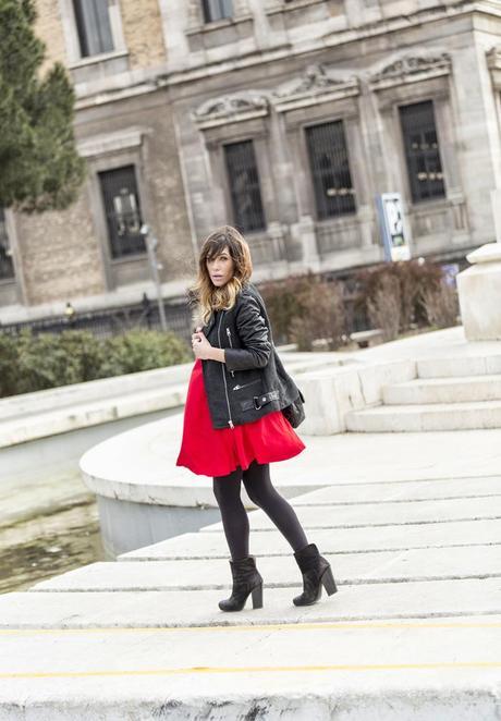 street style barbara crespo black red contrast maystar zara sheinside fashion blogger outfit blog de moda