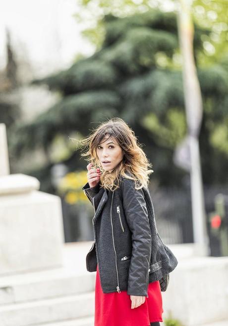 street style barbara crespo black red contrast maystar zara sheinside fashion blogger outfit blog de moda