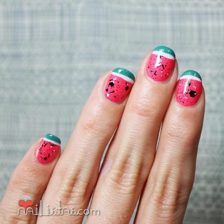 Decoración de uñas fácil | Sandía