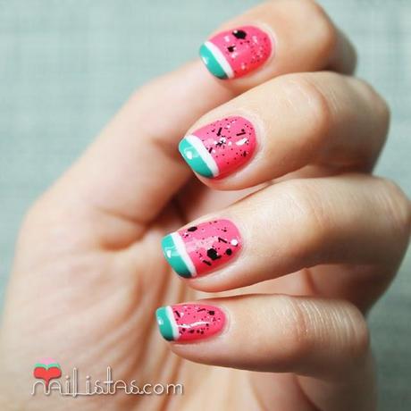 Decoración de uñas fácil | Sandía