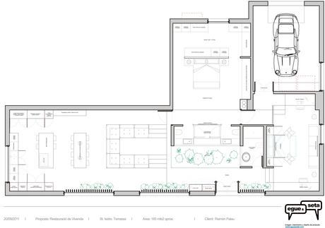 Un espacio comercial convertido el loft Planta