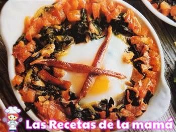 Receta de Huevos al horno con espinacas