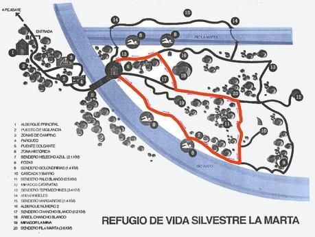 Refugio de Vida Silvestre La Marta -Senderos- (Pejibaye de Jiménez de Cartago) Refugio de Vida Silvestre La Marta -Senderos- (Pejibaye de Jiménez de Cartago)