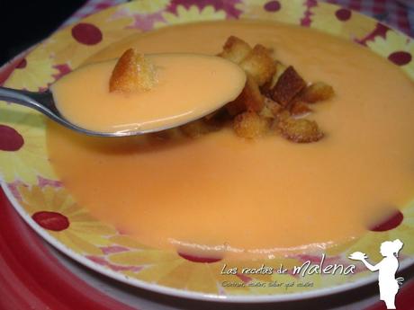 Crema de calabaza con picatostes