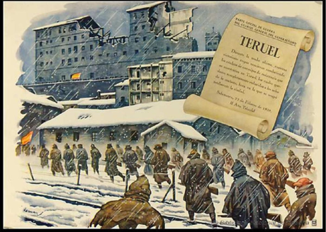 Cartel de Arnau sobre un parte oficial del cuartel general del Generalísimo. / Biblioteca Nacional (BNE)