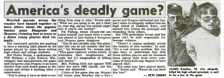 Armas,D&D,desinformación y panico en Kansas(1985)