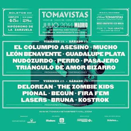 Festival Tomavistas: León Benavente, Mucho, TAB, Delorean, Pasajero....