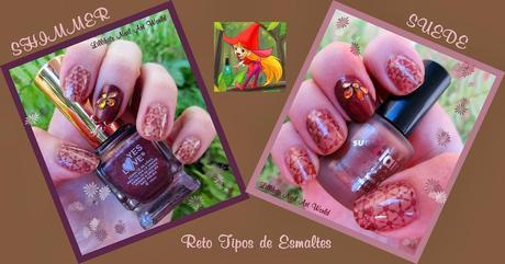 RETOS TIPOS DE ESMALTES (9): Shimmer + Suede RETOS TIPOS DE ESMALTES (9): Shimmer + Suede