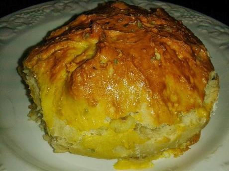 Knish rellenos de queso azul y puerro