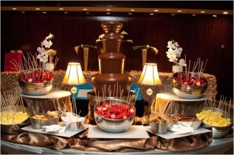 fuentes de chocolate mesas de dulces bodas eventos