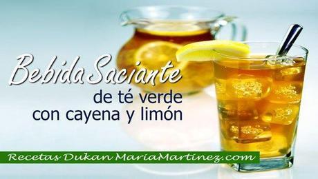 Nueva Dieta Dukan Bebida Saciante de Té Verde, cayena y limón