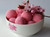 Recetas redondas color cereza (XIII) Trufas chocolate blanco rosas