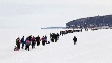 El Lago Superior congelado