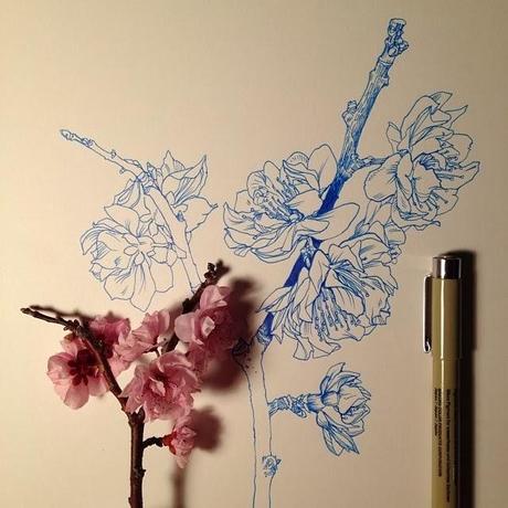 Noel Badges Pugh. Almendros y cerezos en flor - Paperblog