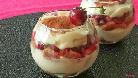 Recetas redondas de color cereza (X) : Tiramisú de cerezas