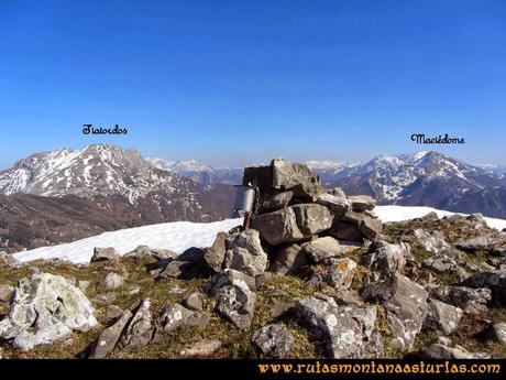 Ruta Requexón Valdunes, la Senda: Desde de la Senda, vista del Tiatordos y Maciédome