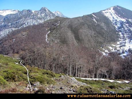 Ruta Requexón Valdunes, la Senda: Bajando del Requexón de Valdunes a Los Llagos