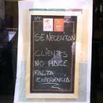 Humor: pizarras divertidas en las tiendas españolas Humor: pizarras divertidas en las tiendas españolas