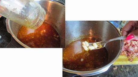 JUDIAS CON LACON, CHORIZO Y REPOLLO