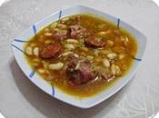 Judias lacon, chorizo repollo