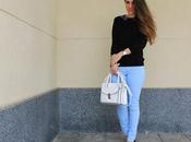 blue pants white