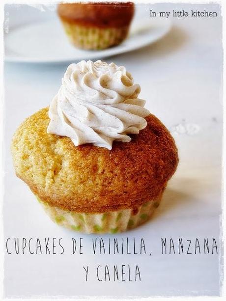 Cupcakes de vainilla, manzana y canela