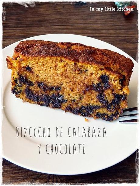 Bizcocho de calabaza y chocolate
