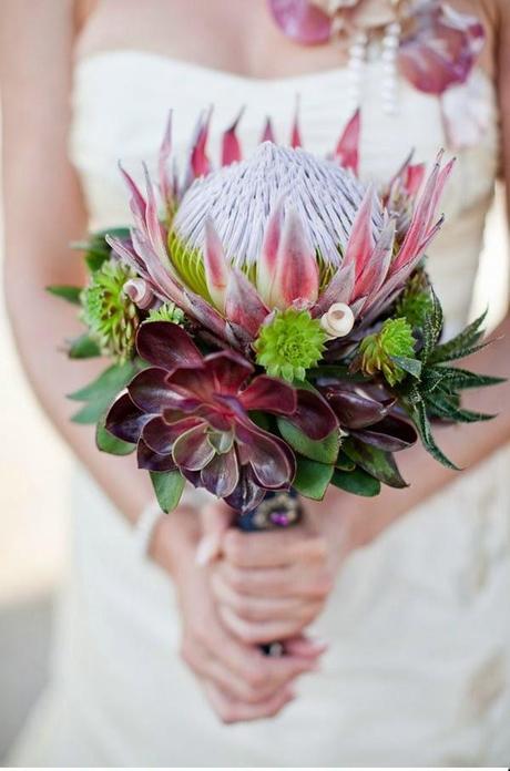 Ramo de novia ramillete Novia con flor protea