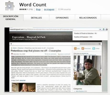 WORD COUNT Extension Google Chrome